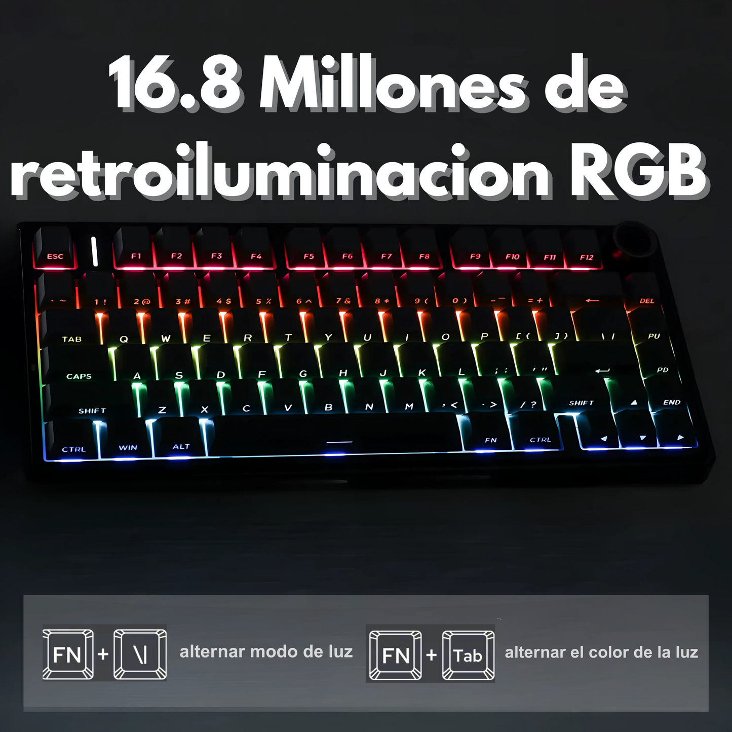EPOMAKER X F75 75% 80-Key Gasket Hot-Swap Bluetooth 5.0/2.4G Wireless/Wired Mechanical Keyboard PBT Keycaps for Win/Mac
